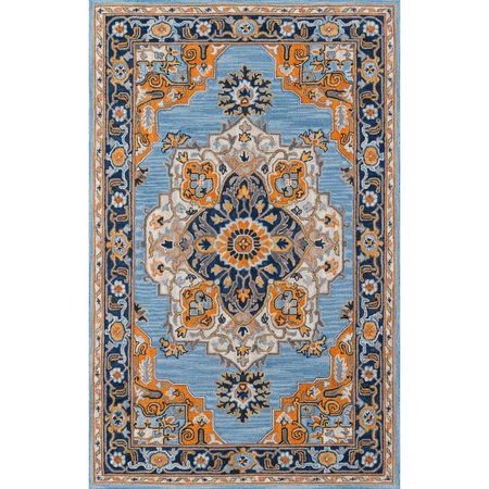 MOMENI Hand Tufted Ibiza Rectangle Rug, Blue - 3 x 5 ft. IBIZAIBI-1BLU3050